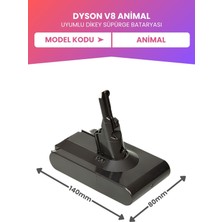Electroll Dyson V8 Animal Uyumlu Batarya (Maksimum Kapasite) 21.6 V 4000MAH Pil Şarjlı Dikey Süpürge Bataryası