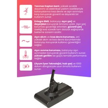 Electroll Dyson V8 Animal Uyumlu Batarya (Maksimum Kapasite) 21.6 V 4000MAH Pil Şarjlı Dikey Süpürge Bataryası