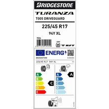Bridgestone 225/45R17 94Y Xl Rft T005 Drıveguard 	2025
