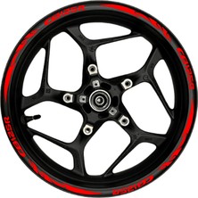 CB125R Kırmızı Yazılı  Kırmızı Pençe Şeritli