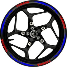 Yamaha Kırmızı Yazılı  Mavi Reflektif Pençe Şeritli
