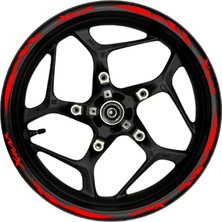 Xmax Kırmızı Yazılı  Kımızı Pençe Şeritli