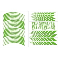 Yeni Özel  Motosiklet Jant Şeridi MT25SRT001 Yeşil Reflektörlü Yamaha Mt-25 14-21 Sağ-Sol/ön-Arka