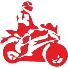 Yeni Özel  Motosiklet Sticker Motorcu Figürü 13*125 cm