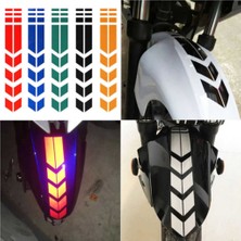 Şık Tasarım  Motosiklet Çamurluk Sticker Kırmızı 34*5,5 cm