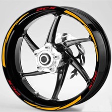 Şık Tasarım  Motosiklet Jant Şeridi Honda Pcx Mavi Sağ-Sol/ön-Arka