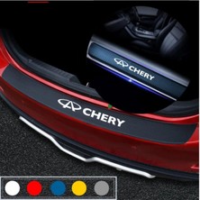 Chery Için Özel Yeni Uyumlu Aksesuar Oto Bagaj ve Kapı Eşiği Özel Yeni Sticker Seti Karbon