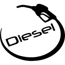Diesel Oto Özel Yeni Sticker Siyah 15 x 13 cm