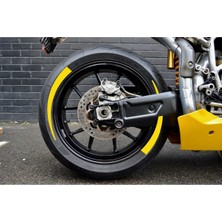Yeni Özel  Motosiklet Lastik Yanağı Sarı Sağ-Sol/ön-Arka