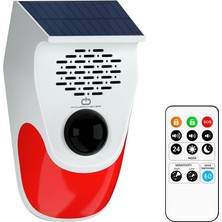 Kumandalı Solar Sesli Işıklı 120DB Alarm Sistemi (4457)