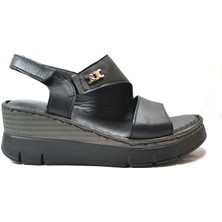 Beety 16.1127  Deri Dolgu Topuklu Eva Hafif Taban Anatomik Kadın Sandalet