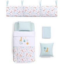 Funna Baby Uyku Seti (7 Parça) - Giraffe - Mavi - 60/ 70 cm