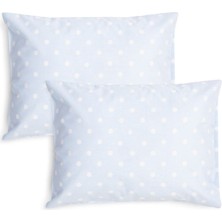 Funna Baby Yastık Kılıfı Seti - Puanlı - Mavi - 45 x 35 cm
