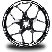 Beyaz Yamaha Fz6 Jant Sticker Etiket Modeli