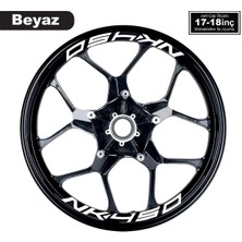 Beyaz Cfmoto 450NK Yazılı 8 Li Jant Içi Yazı Sticker