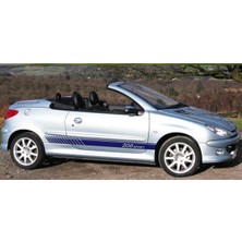 Peugeot 206 Sport Yazılı Yan Kapı Kesikli Sticker Etiket Modeli