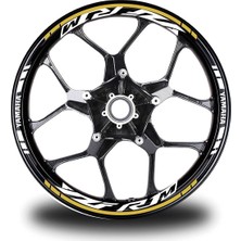 Koyu Sarı Yamaha R1M Jant Sticker Etiket