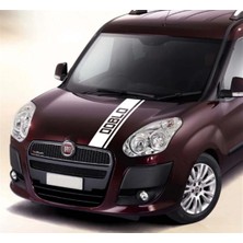 Fiat Doblo Ön Kaput Şerit Sticker Etiket Modeli