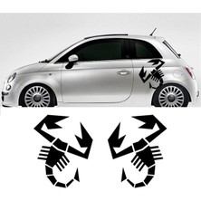 Akrep Desenli Yan Kapı Sticker Etiket Modeli