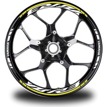 Sarı Yamaha Yzf R3 Takım Jant Sticker Etiket