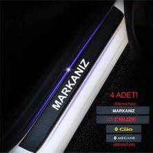 Dodge Charger Için Şık Tasarım  Oto Kapı Eşikleri Sticker Karbon 4 Adet