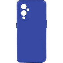 One Plus 9 Kılıf Tkdr Biye Silikon-Mavi