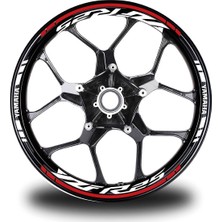 Kırmızı Yamaha Yzf R25 Takım Jant Sticker Etiket