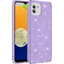 Galaxy A03 Kılıf Tkdr Shining Silikon-Mor
