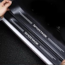 Kia Sportage Için Şık Tasarım  Oto Kapı Eşikleri Sticker Karbon 4 Adet