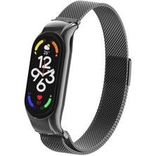 Xiaomi Mi Band 7 Uyumlu Krd-01 Metal Kordon Zore - Siyah