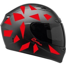 Kare Kırmızı Kamuflaj Kask Sticker Modeli