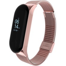Xiaomi Mi Band 5 Uyumlu Krd-06 Metal Kordon Zore - Siyah