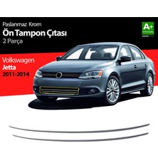 paspasgarajı Paspasgaraji Vw Jetta Krom Ön Tampon Çıta 2 Prç 2011-2014