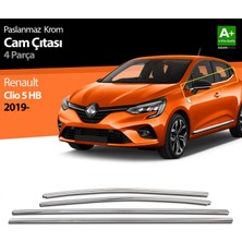 Paspasgaraji Renault Clio 5 Krom Cam Çıtası 4 Prç 2019 ve Üzeri