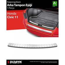 paspasgarajı Paspasgaraji Honda Civic 11 Krom Arka Tampon Eşiği 2021 Üzeri