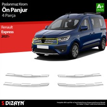 Paspasgaraji Renault Express Krom Ön Panjur 4 Prç 2021 Üzeri