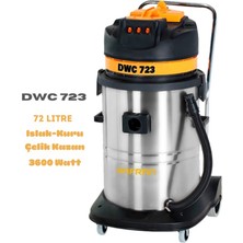 Safran Sanayi Tipi 3 Motorlu Islak & Kuru Süpürge 3600W | Full Aparatlı Dwc 723