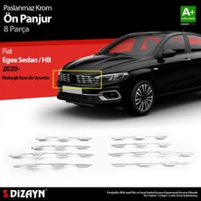 paspasgarajı Paspasgaraji Fiat Egea Sd / Hb Krom Ön Panjur Diamond Model 8 Prç 2020 Üzeri A+ Kalite