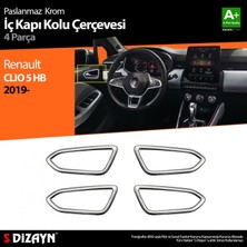 paspasgarajı Paspasgaraji Renault Clio 5 Krom Iç Kapı Kolu Çerçevesi 4 Prç. 2019 Üzeri