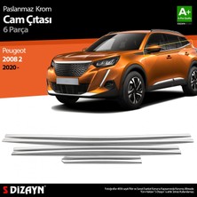 Paspasgaraji Peugeot 2008 2 Krom Cam Çıtası 6 Prç 2020-2023