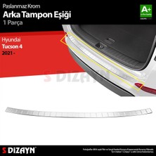 paspasgarajı Paspasgaraji Hyundai Tucson 4 Krom Arka Tampon Eşiği 2021-2024