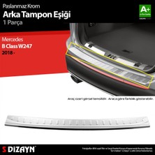 Paspasgaraji Mercedes B Class W247 Krom Arka Tampon Eşiği 2018 Üzeri