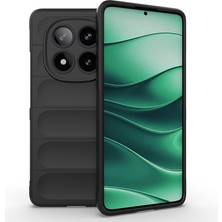Redmi Note 14 Pro 4g Kılıf Esnek Tpu Oyuklu Arka Yüzey Tasarımlı Tkdr Etnik Silikon Kapak - Siyah
