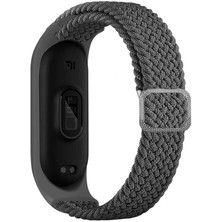 Xiaomi Mi Band 3 Uyumlu Krd-49 Örgü Kordon Zore - Gri