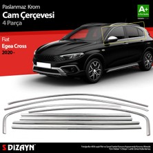 paspasgarajı Paspasgaraji Fiat Egea Cross Krom Cam Çerçevesi 8 Prç. 2020 Üzeri A+ Kalite