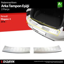 paspasgarajı Paspasgaraji Renault Megane 4 Hb Krom Arka Tampon Eşiği 2016-2020