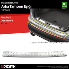 Paspasgaraji Mitsubishi Outlander 3 Krom Arka Tampon Eşiği 2013-2019