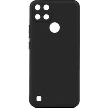 Realme C21Y Kılıf Tkdr Biye Silikon-Siyah