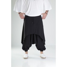 Cocopelli Erkek Siyah Oversize Şalvarlı Samurai Pantolon COC1456