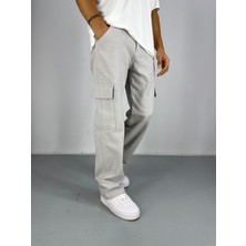 Cocopelli Erkek Gri Sokak Stili Premium Kargo Pantolon COC2398